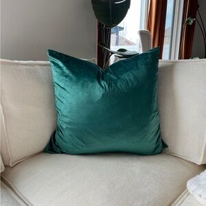 Emerald Green Velvet set of two euro pillow covers